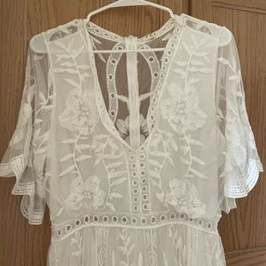 Lace White Romper